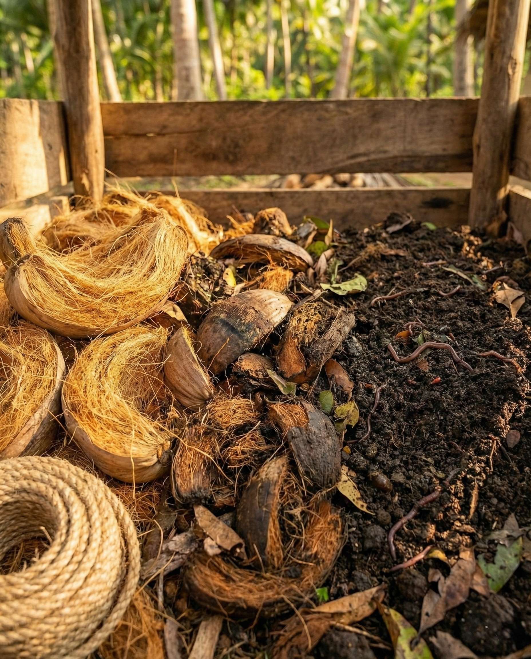 Erde und Kompost - biologisch abbaubar